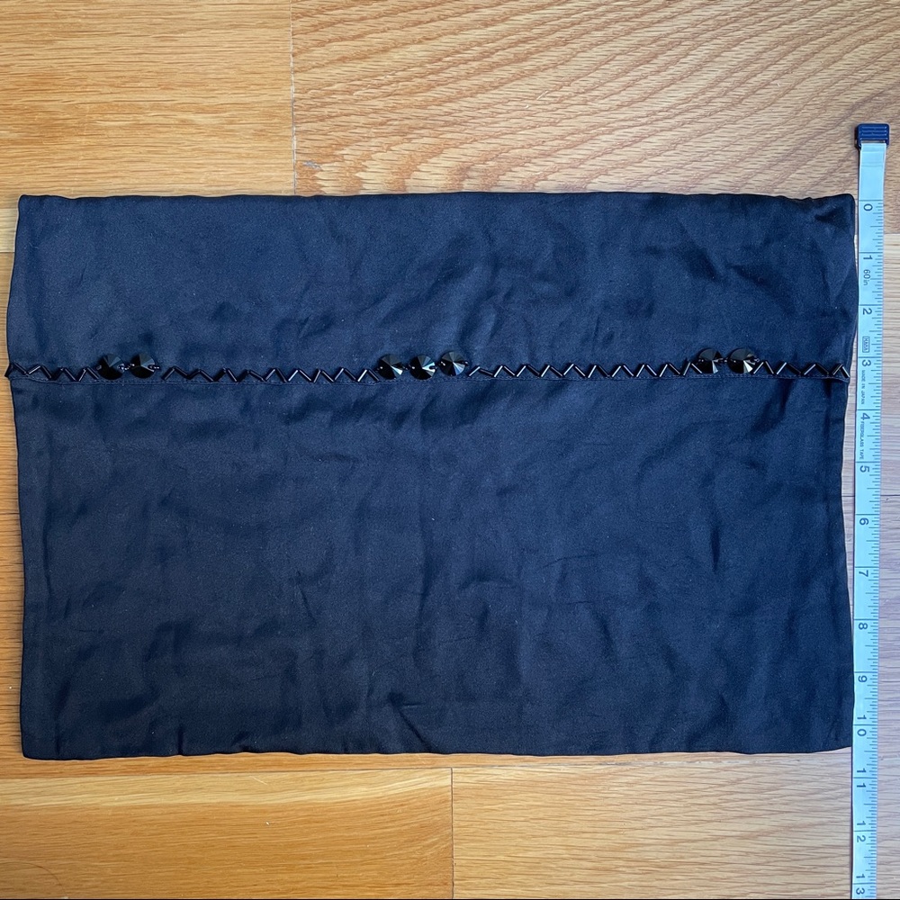 Prada black silk and beaded small pillowcase/garment bag.